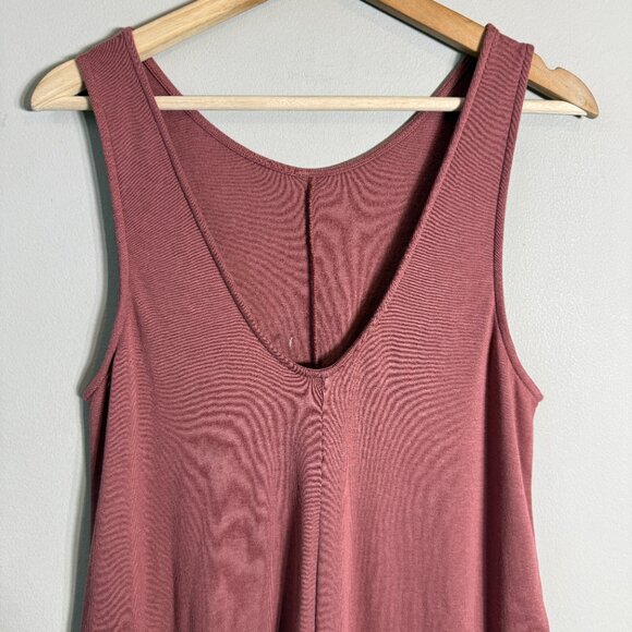 Fabletics Grace Relaxed Jumpsuit Women Large Dark Rouge Red Active Wide Leg NWOT - Picture 13 of 16